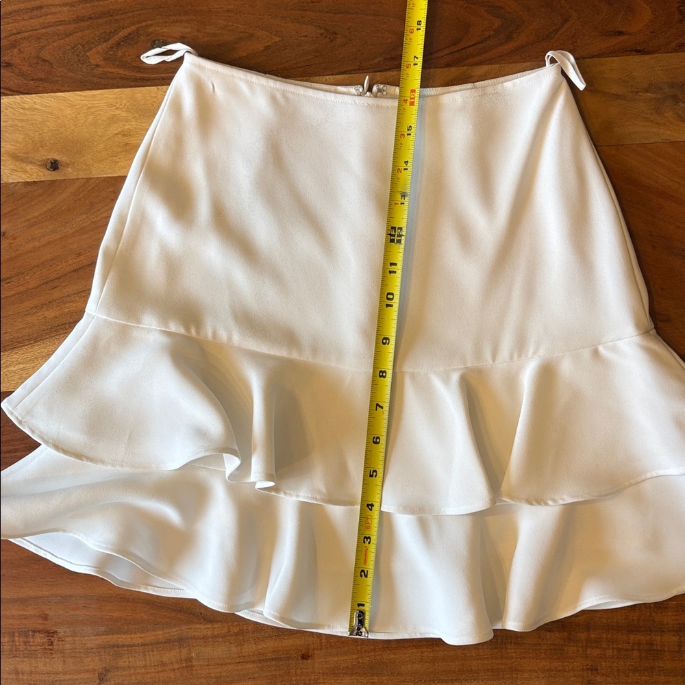 Sunday Best White Tiered Ruffle Mini Skirt – Size 00 - Picture 7 of 9